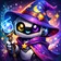 A colorful cartoon cat with expressive eyes and a playful expression, suitable as a friendly avatar