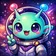 Colorful cartoon owl with large expressive eyes and a playful expression, perfect as a friendly avatar.